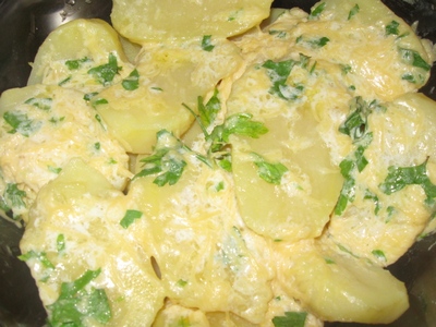 Рецепт картофель с молочным соусом